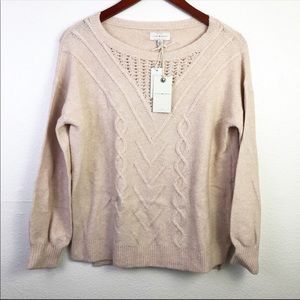 Lucky Brand Pink Cable Knit Sweater S/P